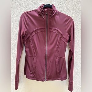 "Lulu Lemon" Burgundy Zip Athletic Jacket